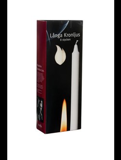 Långa kronljus 25 cm 8-pack